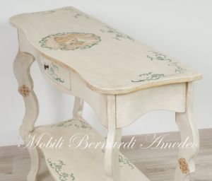 OC287 Consol Laccata Decori Legno Massello 09